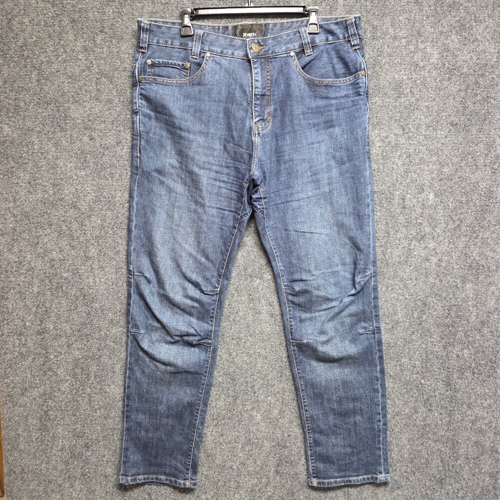 Vertx Defiance Jeans Mens 36x32 Blue Denim Tactical Stretch Straight 11 Pocket